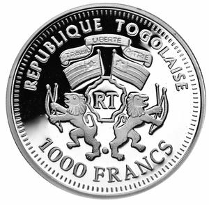 Togo / One Thousand Francs 2003 Dama Gazelle - obverse photo