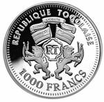 One Thousand Francs 2003 Dama Gazelle: Photo Coin, Togo, One Thousand Francs 2003 Dama Gazelle / thumbnail