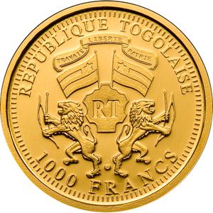 Togo / Gold Twenty-fifth Ounce 2004 Nike - Concave - obverse photo