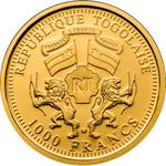 Gold Twenty-fifth Ounce 2004 Nike - Concave: Photo Coin, Togo, Gold Twenty-fifth Ounce 2004 Nike - Concave / thumbnail