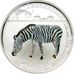 Togo / One Hundred Francs 2011 Zebra - reverse photo