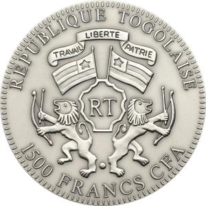 Togo / Silver Two Ounces 2013 Year of the Snake - obverse photo