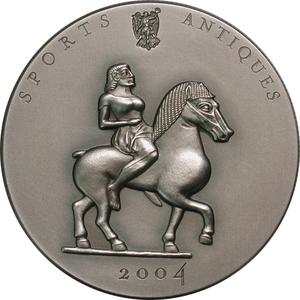 Togo / Silver Ounce 2004 Horsewoman - reverse photo