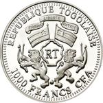 One Thousand Francs 2012 Year of the Dragon: Photo Coin, Togo, One Thousand Francs 2012 Year of the Dragon / thumbnail