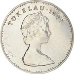 Tokelau / Five Dollars 1988 Olympic Games - reverse photo