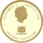 Gold Half Gram 2018 Year of the Dog: Photo Coin, Tokelau, Gold Half Gram 2018 Year of the Dog / thumbnail