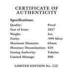 Silver Five Ounces 2017 Diana - Princess of Wales: Photo Coin, Tokelau, Silver Five Ounces 2017 Diana - Princess of Wales / thumbnail