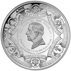 Tokelau / Silver Ounce 2024 Monarchs of Britain - obverse photo