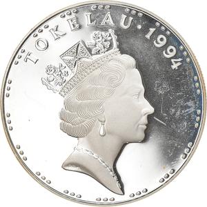 Tokelau / Silver Ounce 1994 Olympic Games - Swimming - obverse photo