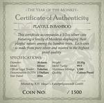Silver Half Ounce 2016 Year of the Monkey: Photo Coin, Tokelau, Silver Half Ounce 2016 Year of the Monkey / thumbnail