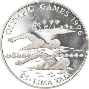 Tokelau / Silver Ounce 1994 Olympic Games - Swimming - reverse photo