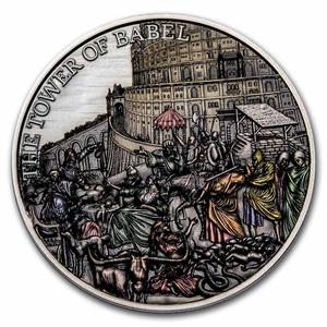 Tokelau / Silver Five Ounces 2022 Tower of Babel - reverse photo