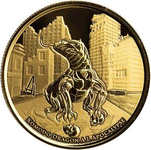 Tokelau / Gold Ounce 2022 Komodo Dragon A.I. Apocalypse - reverse photo