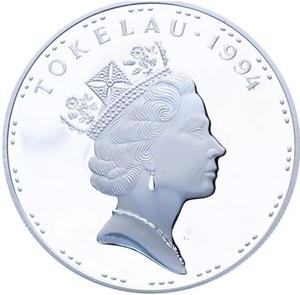 Tokelau / Silver Ounce 1994 Olympic Games - Sailboarding - obverse photo