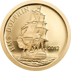 Tokelau / Gold Half Gram 2012 HMS Dolphin - reverse photo
