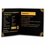 Gold Ounce 2021 Chronos: Photo 2021 Tokelau 1 oz Gold $100 Chronos (Prooflike) / thumbnail