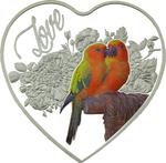 Silver Twenty Grams 2018 Love Birds: Photo Coin, Tokelau, Silver Twenty Grams 2018 Love Birds / thumbnail