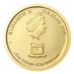 Tokelau / Gold Half Gram 2015 Year of the Goat - obverse photo