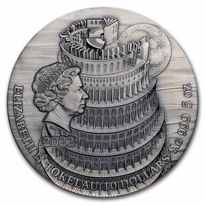 Tokelau / Silver Five Ounces 2022 Tower of Babel - obverse photo