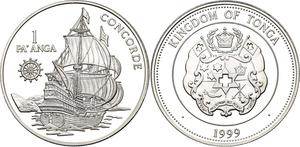Tonga / Silver Ounce 1999 Concorde - obverse photo