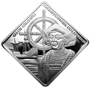 Tristan da Cunha / One Crown 2014 Christopher Columbus - reverse photo