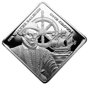 Tristan da Cunha / One Crown 2014 Sir Walter Raleigh - reverse photo