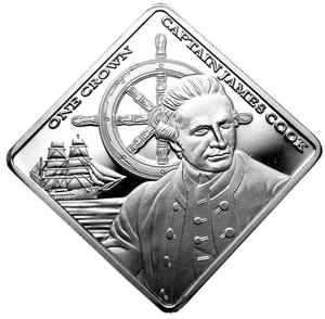 Tristan da Cunha / One Crown 2014 James Cook - reverse photo