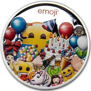 Tuvalu / Silver Ounce 2020 Emoji Celebration - reverse photo