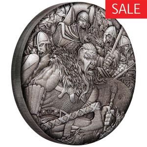Tuvalu / Silver Two Ounces 2018 Vikings - reverse photo