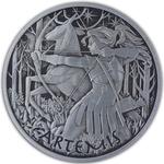 Tuvalu / Silver Five Ounces 2023 Gods of Olympus - Artemis / Antique Finish - reverse photo
