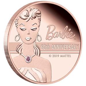 Tuvalu / Gold Two Ounces 2019 Barbie - reverse photo