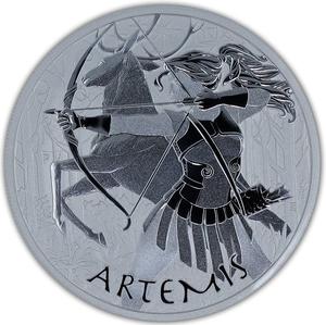 Tuvalu / Silver Five Ounces 2023 Gods of Olympus - Artemis - reverse photo