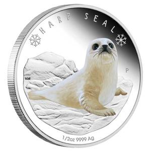 Tuvalu / Silver Half Ounce 2017 Harp Seal - reverse photo