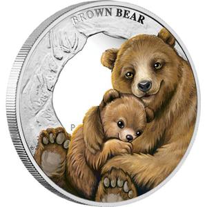 Tuvalu / Silver Half Ounce 2014 Brown Bear - reverse photo