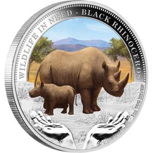 Tuvalu / Silver Ounce 2012 Black Rhinoceros - reverse photo