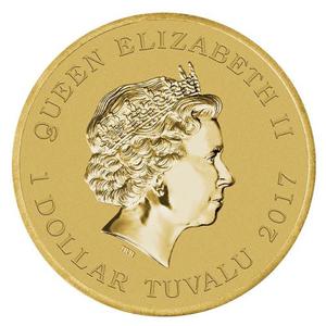 Tuvalu / One Dollar 2017 Emperor Penguin - obverse photo
