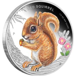 Tuvalu / Silver Half Ounce 2013 Red Squirrel - reverse photo