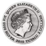 Silver Two Ounces 2019 Alien: Photo Coin, Tuvalu, Silver Two Ounces 2019 Alien / thumbnail