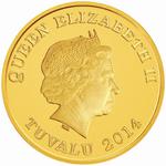 Gold Fifth-Ounce 2014 Year of the Horse - Prosperity: Photo Coin, Tuvalu, Gold Fifth-Ounce 2014 Year of the Horse - Prosperity / thumbnail
