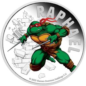 Tuvalu / Silver Ounce 2025 Teenage Mutant Ninja Turtles - Raphael - reverse photo