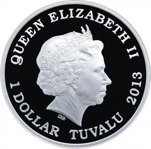 Tuvalu / Silver Ounce 2013 Year of the Snake - Wisdom - obverse photo