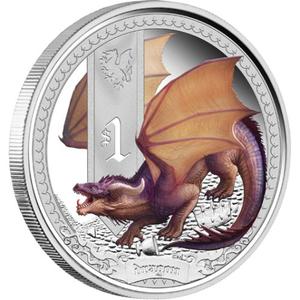 Tuvalu / Silver Ounce 2014 Dragon - reverse photo