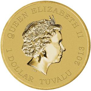 Tuvalu / One Dollar 2013 Kingfisher - obverse photo