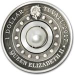 Silver Ounce 2017 Dragon and Pearl: Photo 2017 Australia 1 oz Proof Silver Dragon & Pearl (Antiqued) / thumbnail