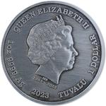 Tuvalu / Silver Ounce 2023 Gods of Olympus - Artemis / Antique Finish - obverse photo