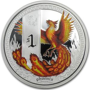 Tuvalu / Silver Ounce 2013 Phoenix - reverse photo