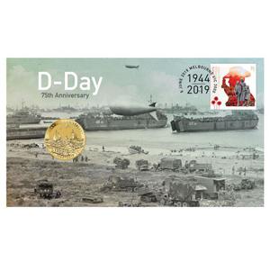 Tuvalu / One Dollar 2019 D-Day Anniversary - reverse photo