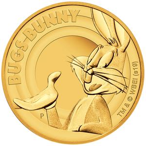 Tuvalu / Gold Quarter Ounce 2019 Looney Tunes - Bugs Bunny - obverse photo