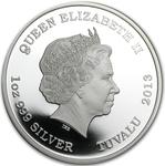 Silver Ounce 2013 Unicorn: Photo 2013 Tuvalu 1 oz Silver Mythical Creatures Unicorn Proof / thumbnail
