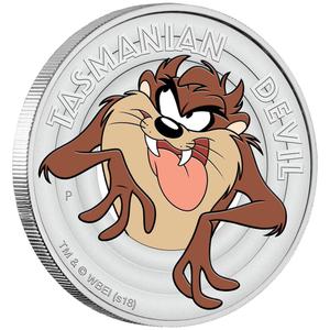 Tuvalu / Silver Half Ounce 2018 Tasmanian Devil - reverse photo